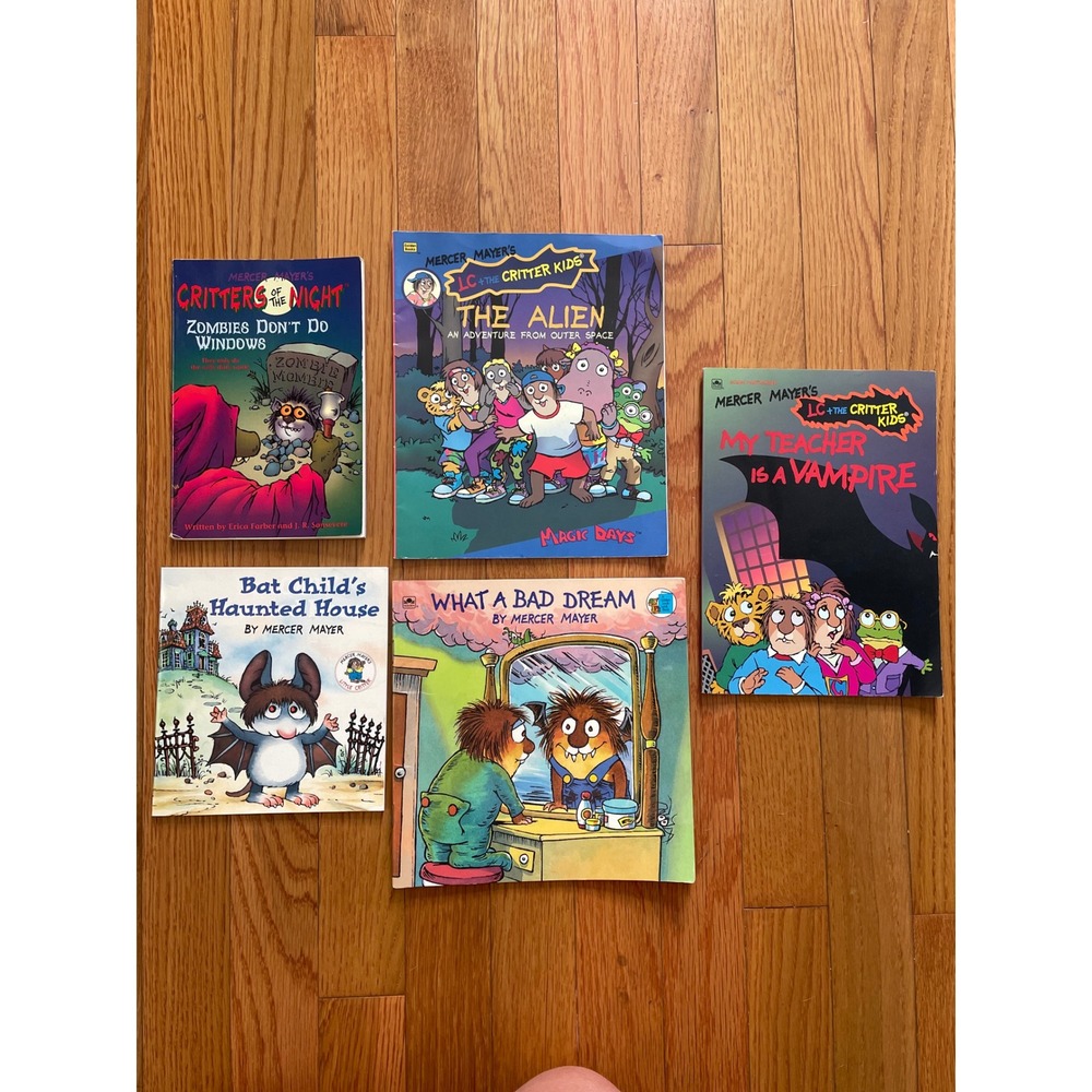 Mercer Mayer Little Critter Kids Spooky Book Lot 5 Zombies Vampire Alien Haunted